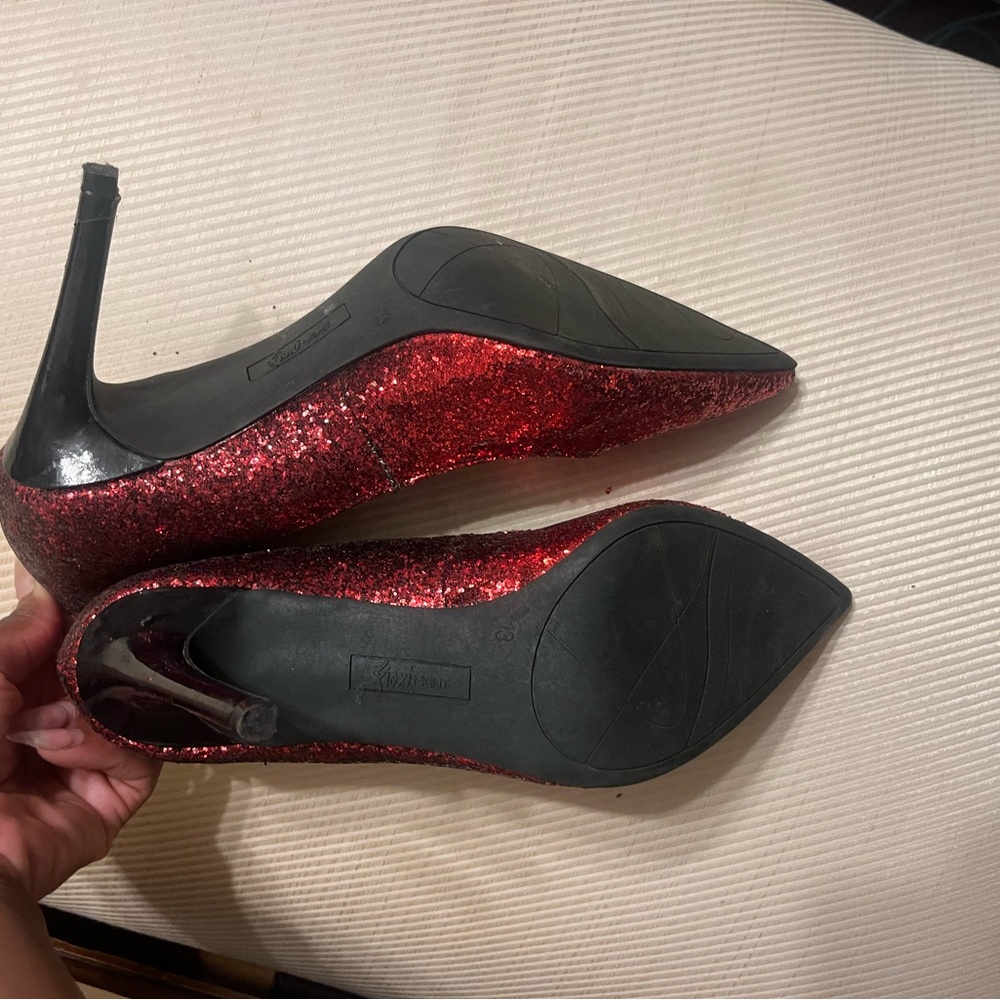 Red Glitter Heels